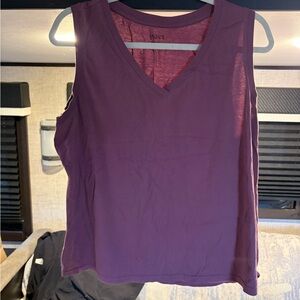 Pact Plum V-Neck Tank Top
